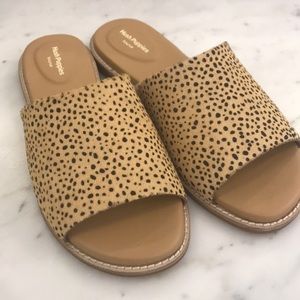 Brand new ! Hush puppies calf hair slides